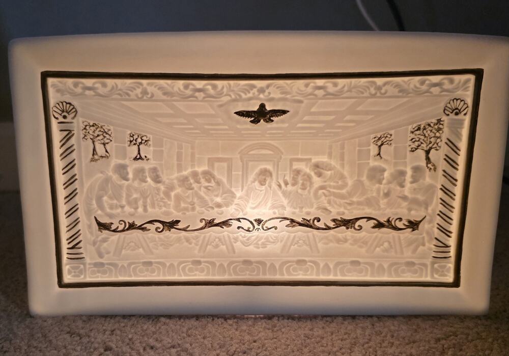 Vintage Home Style Collection Last Supper Night Light Tested Religious Decor